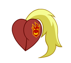 Size: 1024x907 | Tagged: safe, oc, oc only, oc:firebrand, pony, butt, butt only, heart flank, photo, plot, simple background, solo, transparent background