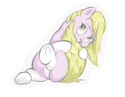 Size: 900x700 | Tagged: safe, artist:foxy917, oc, oc only, earth pony, pony, butt, cute, female, looking at you, mare, nom, plot, solo