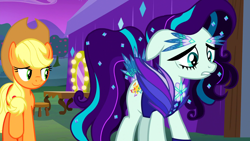 Size: 1920x1080 | Tagged: safe, screencap, applejack, coloratura, earth pony, pony, g4, the mane attraction