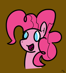 Size: 900x1000 | Tagged: safe, artist:moonahd, pinkie pie, earth pony, pony, g4, female, mare, open mouth, simple background, solo