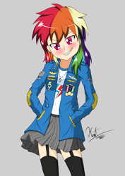 Size: 2480x3508 | Tagged: safe, artist:heart324, rainbow dash, human, equestria girls, g4, female, high res, human coloration, humanized