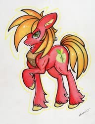 Size: 2325x3033 | Tagged: dead source, safe, artist:luxiwind, big macintosh, earth pony, pony, g4, high res, male, solo, stallion, traditional art