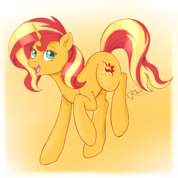 Size: 2000x2000 | Tagged: safe, artist:puggie, sunset shimmer, pony, unicorn, g4, cute, ear fluff, female, high res, mare, open mouth, shimmerbetes, simple background, sketch, solo