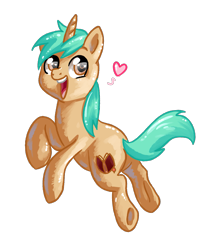 Size: 1087x1279 | Tagged: safe, artist:avui, oc, oc only, oc:storytime, pony, unicorn, big eyes, happy, heart, simple background, solo, transparent background