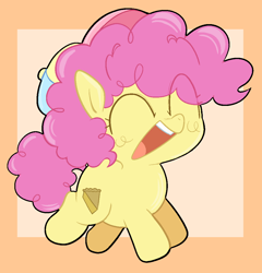 Size: 1030x1073 | Tagged: safe, artist:pinkiespresent, li'l cheese, earth pony, pony, g4, the last problem, cute, happy, hat, male, open mouth, solo