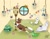 Size: 1024x801 | Tagged: safe, artist:rossgricell, angel bunny, gummy, opalescence, owlowiscious, tank, winona, alligator, bird, butterfly, cat, dog, owl, rabbit, tortoise, g4, animal, candle, cup, cupcake, deviantart watermark, food, lantern, obtrusive watermark, teacup, teapot, watermark