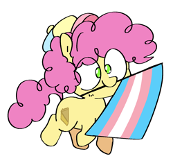 Size: 1172x1104 | Tagged: safe, artist:pinkiespresent, li'l cheese, earth pony, pony, g4, the last problem, hat, lgbt headcanon, male, pride, pride flag, simple background, solo, trans li'l cheese, transgender pride flag, white background