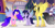 Size: 4813x2529 | Tagged: safe, artist:eycannightmare, artist:lumi-infinite64, oc, oc:jenny, alicorn, pony, base used, colored wings, concave belly, crown, family, family photo, gradient mane, gradient wings, grown, jewelry, necklace, next generation, regalia, royal family, slender, thin, wings