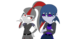 Size: 1060x683 | Tagged: safe, artist:gothamscarecrow, artist:kingbases, human, equestria girls, g4, base used, crossover, decepticon, equestria girls-ified, humanized, rule 63, simple background, soundwave, starscream, transformers, transformers prime, transparent background