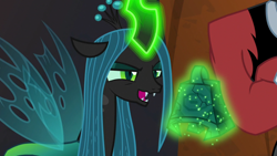 Size: 1920x1080 | Tagged: safe, screencap, lord tirek, queen chrysalis, centaur, g4, the summer sun setback, bell, grogar's bell