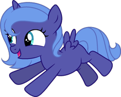 Size: 1022x823 | Tagged: safe, color edit, edit, editor:dassboshit, princess luna, alicorn, pony, g4, colored, cropped, cute, female, filly, happy, lunabetes, simple background, solo, transparent background, woona, younger