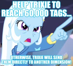 Size: 919x835 | Tagged: safe, edit, edited screencap, screencap, trixie, equestria girls, g4, guitar centered, my little pony equestria girls: rainbow rocks, caption, cropped, image macro, meme, text, trixie yells at everything