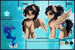 Size: 3337x2212 | Tagged: safe, artist:pridark, oc, oc only, pegasus, pony, commission, cutie mark, female, high res, mare, reference sheet, solo, spread wings, wings