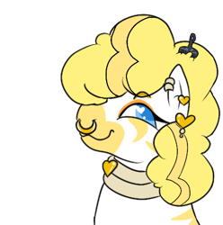 Size: 464x468 | Tagged: safe, artist:grodiechan, oc, oc only, oc:golden heart, pony, zebra, albino, simple background, solo, transparent background