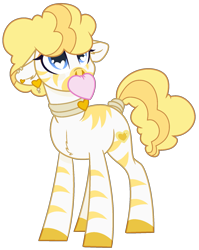 Size: 1467x1842 | Tagged: safe, artist:arshe12, oc, oc only, oc:golden heart, pony, zebra, albino, floppy ears, heart eyes, simple background, solo, transparent background, wingding eyes