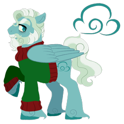 Size: 3500x3500 | Tagged: safe, artist:billygraze, oc, oc only, oc:glorious gale, pegasus, pony, beard, clothes, colored hooves, facial hair, folded wings, high res, male, simple background, solo, stallion, sweater, transparent background, unshorn fetlocks, wings