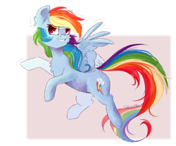 Size: 5200x4300 | Tagged: safe, artist:colorbrush, rainbow dash, pegasus, pony, g4, abstract background, absurd resolution, chest fluff, cute, dashabetes, ear fluff, female, mare, simple background, solo