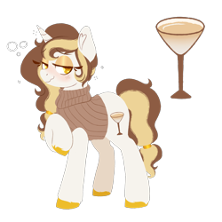 Size: 3500x3500 | Tagged: safe, artist:billygraze, oc, oc only, oc:rumchatta, pony, unicorn, colored hooves, female, high res, horn, mare, simple background, solo, transparent background