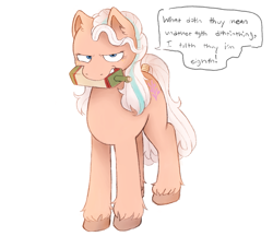 Size: 1047x951 | Tagged: safe, artist:anonymous, earth pony, pony, 4chan, drawthread, solo, speech bubble, text