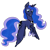 Size: 1000x1000 | Tagged: safe, artist:malphym, princess luna, alicorn, pony, g4, ethereal mane, februpony, female, flying, mare, simple background, smiling, solo, transparent background