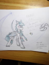 Size: 3072x4096 | Tagged: safe, artist:creature.exist, oc, oc only, oc:vardar.lucidity, bat pony, pony, solo, traditional art