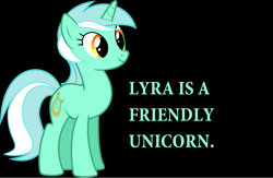 Size: 1280x834 | Tagged: artist needed, source needed, safe, lyra heartstrings, pony, unicorn, g4, black background, captain obvious, female, no shit sherlock, simple background, solo, truth