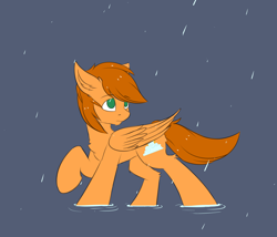 Size: 3500x3000 | Tagged: safe, artist:snowstormbat, oc, oc only, oc:dawn daze, pegasus, pony, high res, looking up, male, rain, simple background, sketch, solo, stallion