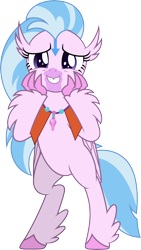 Size: 3000x5303 | Tagged: safe, artist:dashiesparkle edit, edit, vector edit, silverstream, classical hippogriff, hippogriff, g4, uprooted, aang, avatar silverstream, avatar the last airbender, bipedal, cute, diastreamies, simple background, transparent background, vector