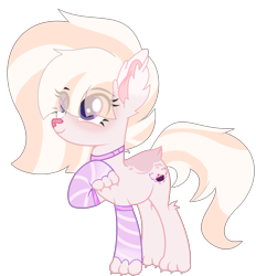 Size: 2727x2940 | Tagged: safe, artist:mint-light, artist:rukemon, oc, oc only, oc:sugary treat, cat, cat pony, hybrid, original species, pony, base used, bell, bell collar, claws, clothes, collar, commission, female, high res, mare, markings, paws, raised hoof, simple background, smiling, socks, solo, striped socks, transparent background