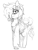 Size: 706x924 | Tagged: safe, artist:whydomenhavenipples, oc, oc only, oc:paradise skies, pegasus, pony, clothes, cute, female, hair over one eye, lidded eyes, mare, monochrome, ribbon, solo, sweater