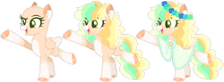 Size: 1280x473 | Tagged: safe, artist:journeewaters, oc, oc only, oc:summer ballad, pegasus, pony, bald, base used, clothes, female, floral head wreath, flower, mare, simple background, solo, transparent background