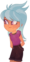 Size: 534x1101 | Tagged: safe, artist:12amuwu, edit, edited screencap, screencap, frosty orange, equestria girls, g4, my little pony equestria girls: better together, base used, female, frown, hands behind back, not a vector, sad, simple background, solo, transparent background