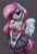 Size: 1828x2696 | Tagged: safe, artist:lightly-san, kerfuffle, pegasus, anthro, g4, rainbow roadtrip, arm band, beautiful, big breasts, breasts, busty kerfuffle, cleavage, clothes, cute, ear fluff, female, fufflebetes, gray background, looking at you, mare, midriff, miniskirt, moe, pincushion, pleated skirt, simple background, skirt, solo, vest