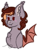 Size: 152x201 | Tagged: safe, artist:sharxz, oc, oc only, oc:pepper zest, bat pony, pony, bat pony oc, bat wings, digital art, fangs, female, filly, offspring, parent:oc:savory zest, parent:oc:scarlet quill, parents:oc x oc, simple background, solo, transparent background, wings