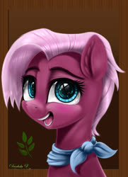 Size: 3250x4500 | Tagged: safe, artist:darksly, jasmine leaf, earth pony, pony, g4, bust, commission, female, looking at you, mare, portrait, smiling, solo