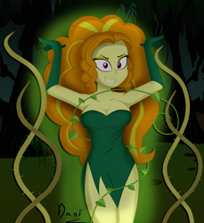 Size: 2833x3087 | Tagged: safe, artist:danielitamlp, adagio dazzle, equestria girls, g4, armpits, breasts, cleavage, dc comics, evil grin, female, grin, high res, looking at you, poison ivy, sexy, smiling, solo