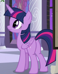 Size: 269x339 | Tagged: safe, screencap, twilight sparkle, alicorn, pony, g4, the summer sun setback, butt, cropped, female, plot, solo, twilight sparkle (alicorn)