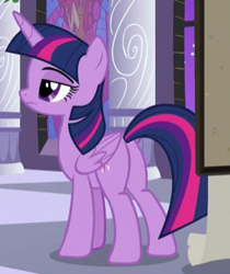 Size: 291x346 | Tagged: safe, screencap, twilight sparkle, alicorn, pony, g4, the summer sun setback, butt, cropped, female, plot, solo, twilight sparkle (alicorn)