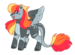 Size: 2995x2202 | Tagged: safe, artist:crazysketch101, oc, oc only, oc:crazy looncrest, pegasus, pony, g1, high res, leonine tail, simple background, solo, tail, transparent background
