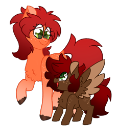Size: 3573x3874 | Tagged: safe, artist:crazysketch101, oc, oc only, oc:tictoc, oc:time turner, pegasus, pony, chest fluff, duo, high res, simple background, transparent background