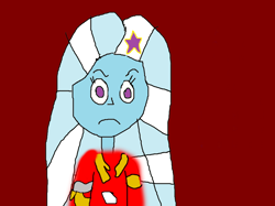 Size: 920x689 | Tagged: safe, artist:mjegameandcomicfan89, trixie, human, equestria girls, g4, 1000 hours in ms paint, angry, red background, unhappy, wat