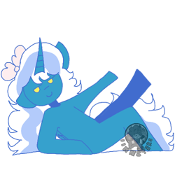 Size: 500x500 | Tagged: safe, artist:finnsters, oc, oc only, oc:fleurbelle, alicorn, pony, alicorn oc, bow, female, hair bow, horn, mare, simple background, solo, transparent background, yellow eyes