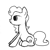 Size: 800x800 | Tagged: safe, artist:nimaru, oc, oc only, earth pony, pony, monochrome, solo