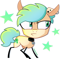 Size: 1066x1049 | Tagged: safe, artist:amberpone, oc, oc only, oc:minako, earth pony, pony, digital art, female, invader zim, mare, paint tool sai, request, short mane, simple background, solo, style emulation, transparent background