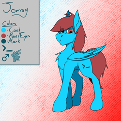 Size: 2000x2000 | Tagged: safe, artist:queen, oc, oc only, oc:jomsy, pegasus, pony, high res, male, reference sheet