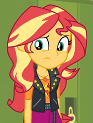 Size: 575x760 | Tagged: safe, screencap, sunset shimmer, equestria girls, equestria girls specials, g4, my little pony equestria girls: better together, my little pony equestria girls: holidays unwrapped, cropped, female, geode of empathy, magical geodes, solo