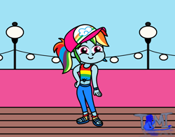 Size: 1470x1154 | Tagged: safe, artist:tommychipmunk, rainbow dash, equestria girls, equestria girls specials, g4, my little pony equestria girls: better together, my little pony equestria girls: spring breakdown, clothes, hat