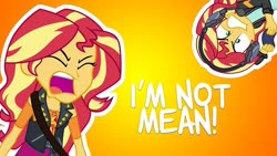 Size: 1280x720 | Tagged: safe, sunset shimmer, equestria girls, equestria girls series, forgotten friendship, g4, game stream, my little pony equestria girls, spoiler:eqg series (season 2), angry, geode of empathy, magical geodes, psycho gamer sunset, thumbnail, vector, youtube, youtube thumbnail