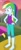 Size: 237x574 | Tagged: safe, screencap, rainbow dash, sunset shimmer, equestria girls, g4, my little pony equestria girls: choose your own ending, wake up!, wake up!: rainbow dash, barefoot, clothes, cropped, cute, dashabetes, feet, female, geode of super speed, grin, hand on hip, jewelry, knot, magical geodes, necklace, offscreen character, pants, shirt, sleeveless, sleeveless shirt, smiling, solo, tank top, yoga, yoga mat, yoga pants