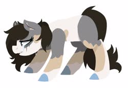 Size: 2892x1984 | Tagged: safe, artist:modularpon, oc, oc only, oc:mama chubs, colored hooves, commission, crying, female, lineless, mare, solo